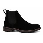2 Botinas Chelsea Colorado Masculina Couro Nobuck - Cinza + Preto