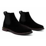 Botina Chelsea Masculina Couro Legítimo Nobuck + Carteira - Preto