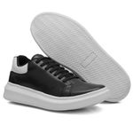 2 Sapatênis Masculino Maqueen Notorian Sola Alta - Branco/Preto + Preto/Branco