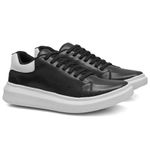 2 Sapatênis Masculino Maqueen Notorian Sola Alta - Branco/Preto + Preto/Branco