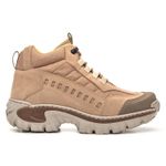 Bota Masculina Adventure Cano Médio em Couro Legítimo - Creme