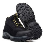 Bota Masculina Adventure Cano Médio em Couro Legítimo - Preto