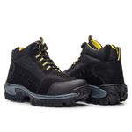 Bota Masculina Adventure Cano Médio em Couro Legítimo - Preto