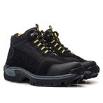 Bota Masculina Adventure Cano Médio em Couro Legítimo - Preto