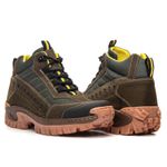 Bota Masculina Adventure Cano Médio em Couro Legítimo - Verde Oliva