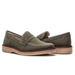 Mocassim Masculino Slip On Loafer Derby em Camurça Derby - Oliva