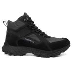 Bota Masculina Adventure Alive em Couro Legítimo Cano Alto - Preto