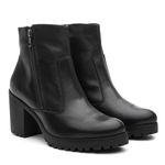 Bota Feminina com Salto Couro Legítimo Venetto Fechado - Preto