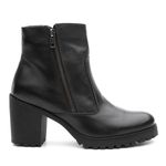 Bota Feminina com Salto Couro Legítimo Venetto Fechado - Preto