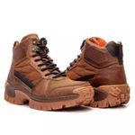 Bota Masculina Adventure Cano Médio em Couro Legítimo - Avelã