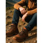 Bota Masculina Adventure Cano Médio em Couro Legítimo - Avelã