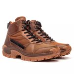 Bota Masculina Adventure Cano Médio em Couro Legítimo - Avelã