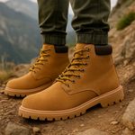 Bota Masculina Arizona Camurcinha Couro Adventure Casual - Milho