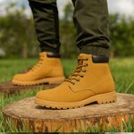 Bota Masculina Arizona Camurcinha Couro Adventure Casual - Milho