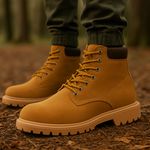 Bota Masculina Arizona Camurcinha Couro Adventure Casual - Milho