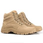 Bota Masculina Adventure Cano Médio em Couro Legítimo - Nude
