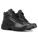 Bota Masculina Adventure Cano Médio em Couro Legítimo - Preto