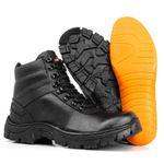 Bota Masculina Adventure Cano Médio em Couro Legítimo - Preto