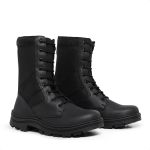 Bota Atalaia Cano Longo em Couro com Palmilha Gel Militar - Preto