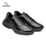 Sapatenis Confort Masculino Air Plus com Elastico Calce Facil - Preto/Preto