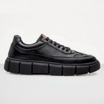 Tênis Sneaker Masculino Solado Alto - Preto/Preto