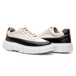 Tênis Sneaker Masculino Solado Alto - Preto/Nude