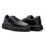 Tênis Sneaker Masculino Solado Alto - Preto/Preto