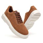 Tênis Sneaker Masculino Solado Alto - Avelã