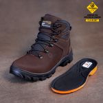 Bota Reagles com C.A. 48.067 Em Couro Legitimo e com Biqueira PVC - Café
