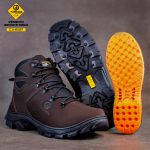 Bota Reagles com C.A. 48.067 Em Couro Legitimo e com Biqueira PVC - Café