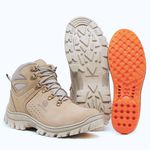 Bota Reagles com C.A. 48.067 Em Couro Legitimo e com Biqueira de PVC Nude