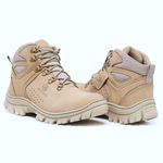 Bota Reagles com C.A. 48.067 Em Couro Legitimo e com Biqueira de PVC Nude