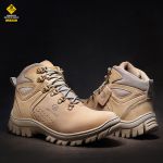 Bota Reagles com C.A. 48.067 Em Couro Legitimo e com Biqueira de PVC Nude