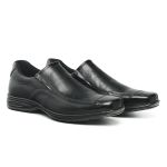 Sapato Social Masculino Confort Couro Legítimo - Preto