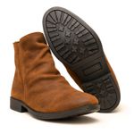 Botina Shelby Masculina Couro Legítimo Nobuck- Gold
