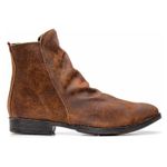 Botina Shelby Masculina Couro Legítimo Nobuck- Gold