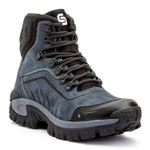 Bota Masculina Adventure Canyon em Couro Legítimo Biqueira Reforçada - Azul
