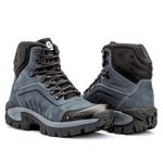 Bota Masculina Adventure Canyon em Couro Legítimo Biqueira Reforçada - Azul
