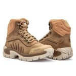 Bota Masculina Adventure Canyon em Couro Legítimo Biqueira Reforçada - Creme
