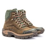 Bota Masculina Adventure Canyon em Couro Legítimo Biqueira Reforçada - Oliva