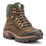 Bota Masculina Adventure Canyon em Couro Legítimo Biqueira Reforçada - Oliva