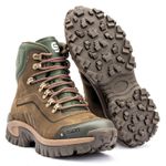 Bota Masculina Adventure Canyon em Couro Legítimo Biqueira Reforçada - Oliva