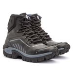 Bota Masculina Adventure Canyon em Couro Legítimo Biqueira Reforçada - Preto