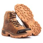 Bota Masculina Adventure Canyon em Couro Legítimo Biqueira Reforçada - Whisky