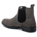 Botina Chelsea Colorado Masculina Couro Legítimo Nobuck - Cinza