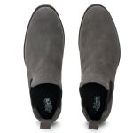 Botina Chelsea Colorado Masculina Couro Legítimo Nobuck - Cinza