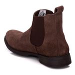 Botina Chelsea Colorado Masculina Couro Legítimo Nobuck - Café