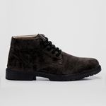 Bota Lançamento Michigan Masculina Couro Camurça em Cadarço - Preto