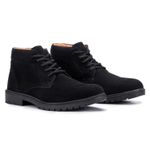 Bota Lançamento Michigan Masculina Couro Camurça em Cadarço - Preto