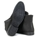 2 Botinas Shelby Cano Enrugado Masculina Couro Nobuck - Preto + Gold